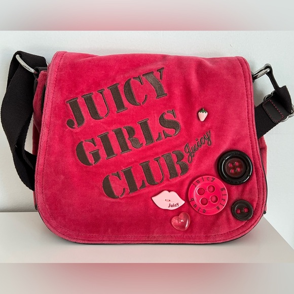 Juicy Couture Handbags - Y2K Juicy Couture Rare Vintage Pink Large Crossbody